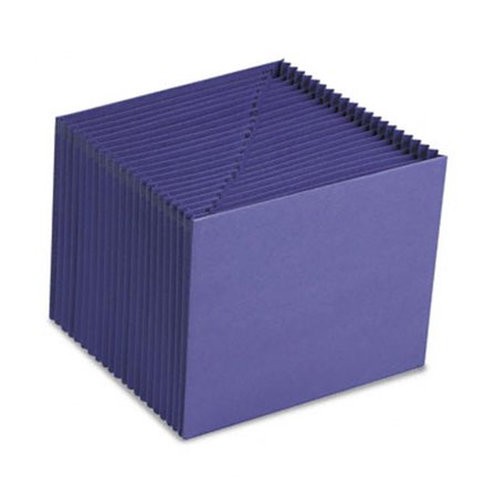 MADE-TO-STICK Heavy-Duty A-Z Open Top Expanding Files 21 Pockets Letter Purple MA41215